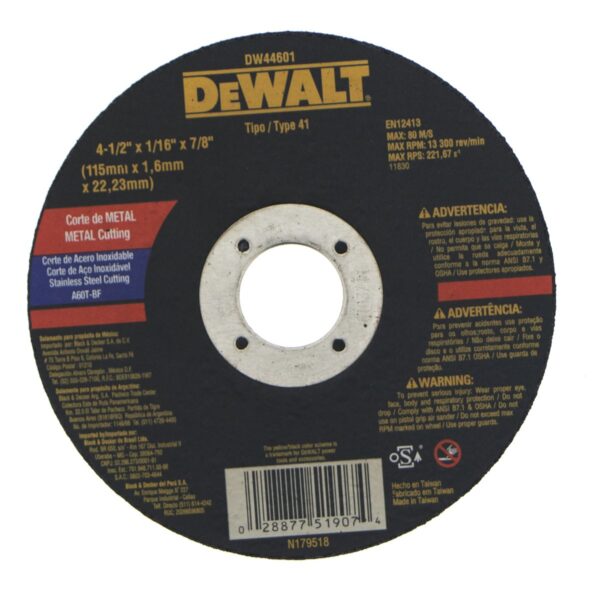Disco Fino Corte Metal Dewalt