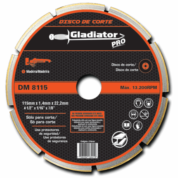 Disco Sierra Circular Gladiador 4" 1/2