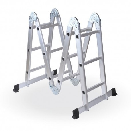 Escalera Multiusos 4 Cuerpos 4 Peldaños 4.7mt Indalum