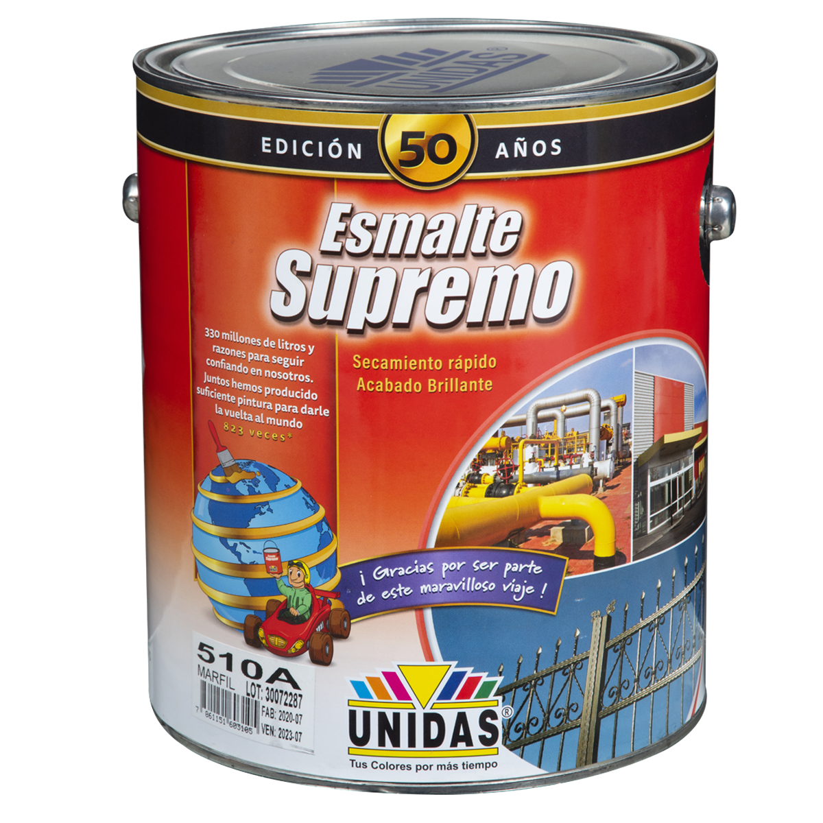 Galón Pintura Esmalte Azul Frances Unidas