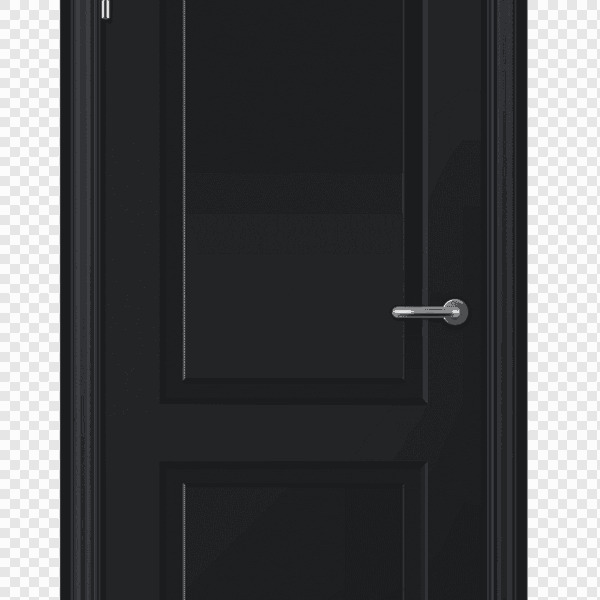Puerta Negra con Ventana