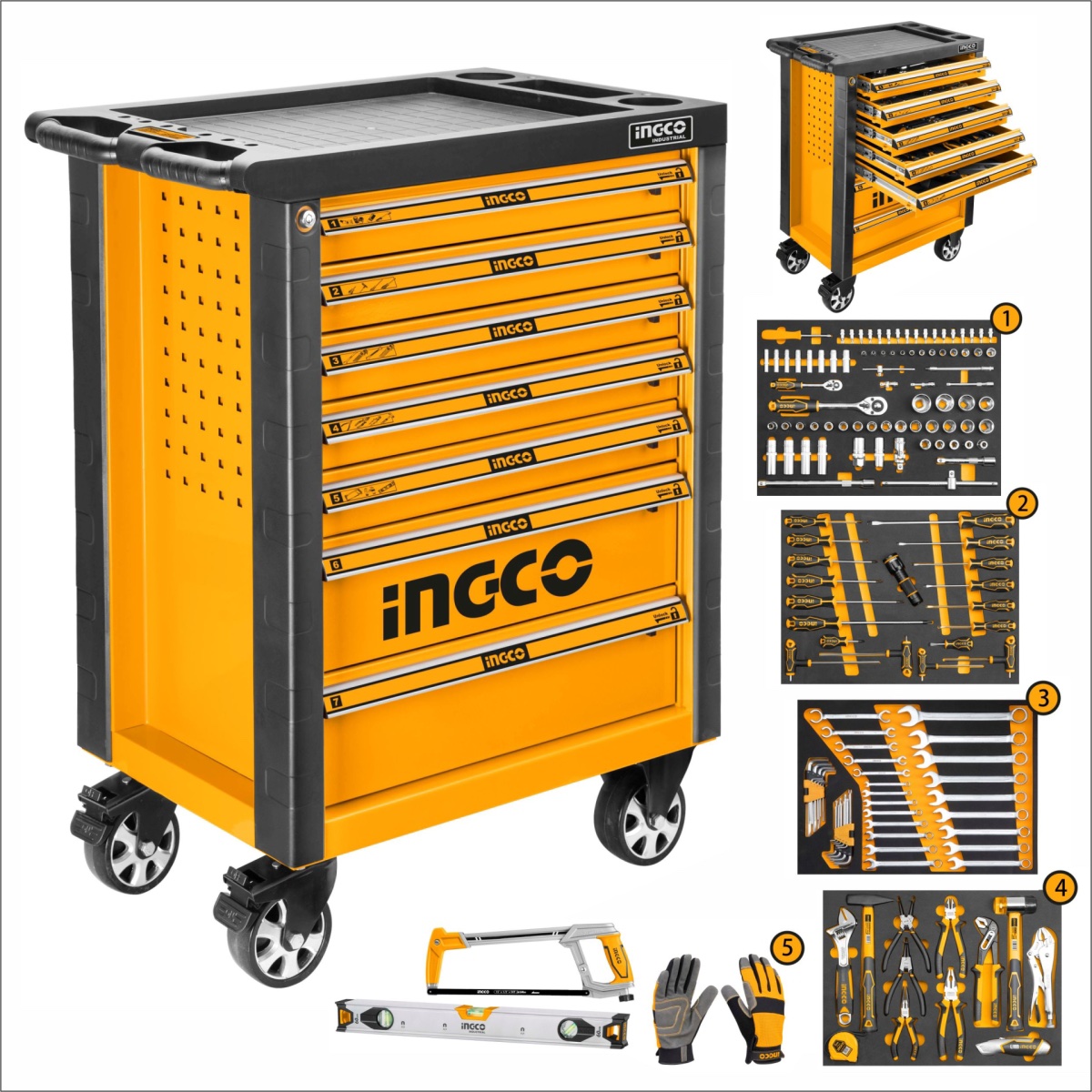 CAJA DE HERRAMIENTAS 162PCS INGCO
