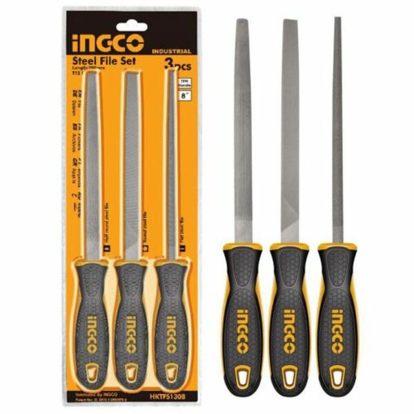 JUEGO DE LIMAS LONGITUD: 8"/ 200 MM LIMA DE MADERA INGCO