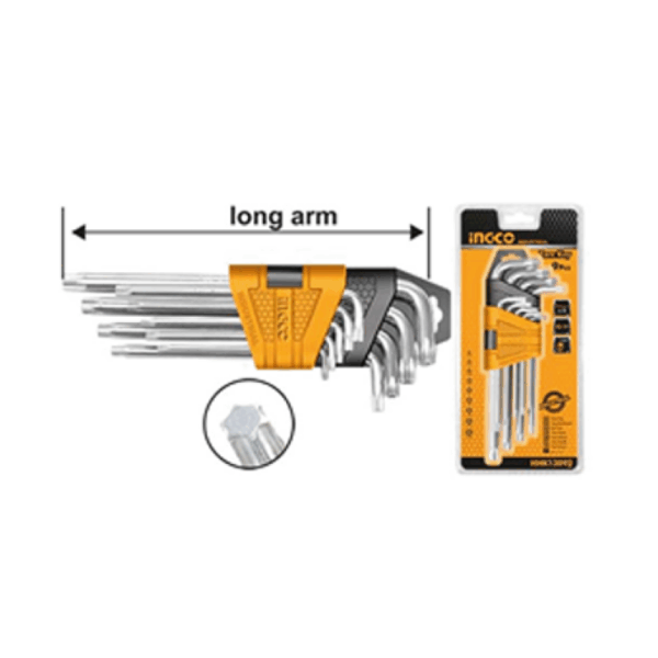 JUEGO LLAVE TORX 9PCS (M) INGCO