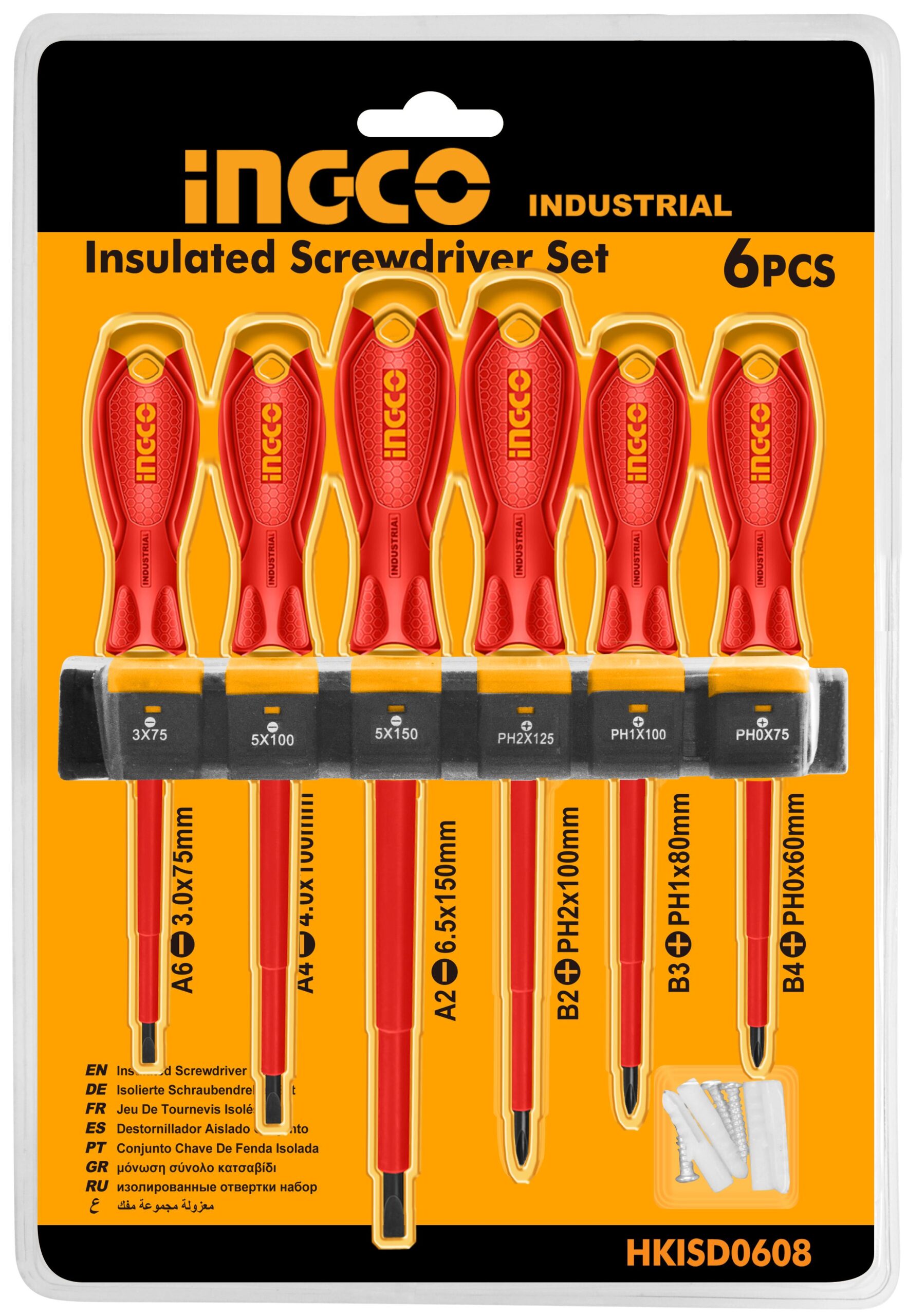 SET DESTORNILLADORES AISLADOS 6PCS INGCO